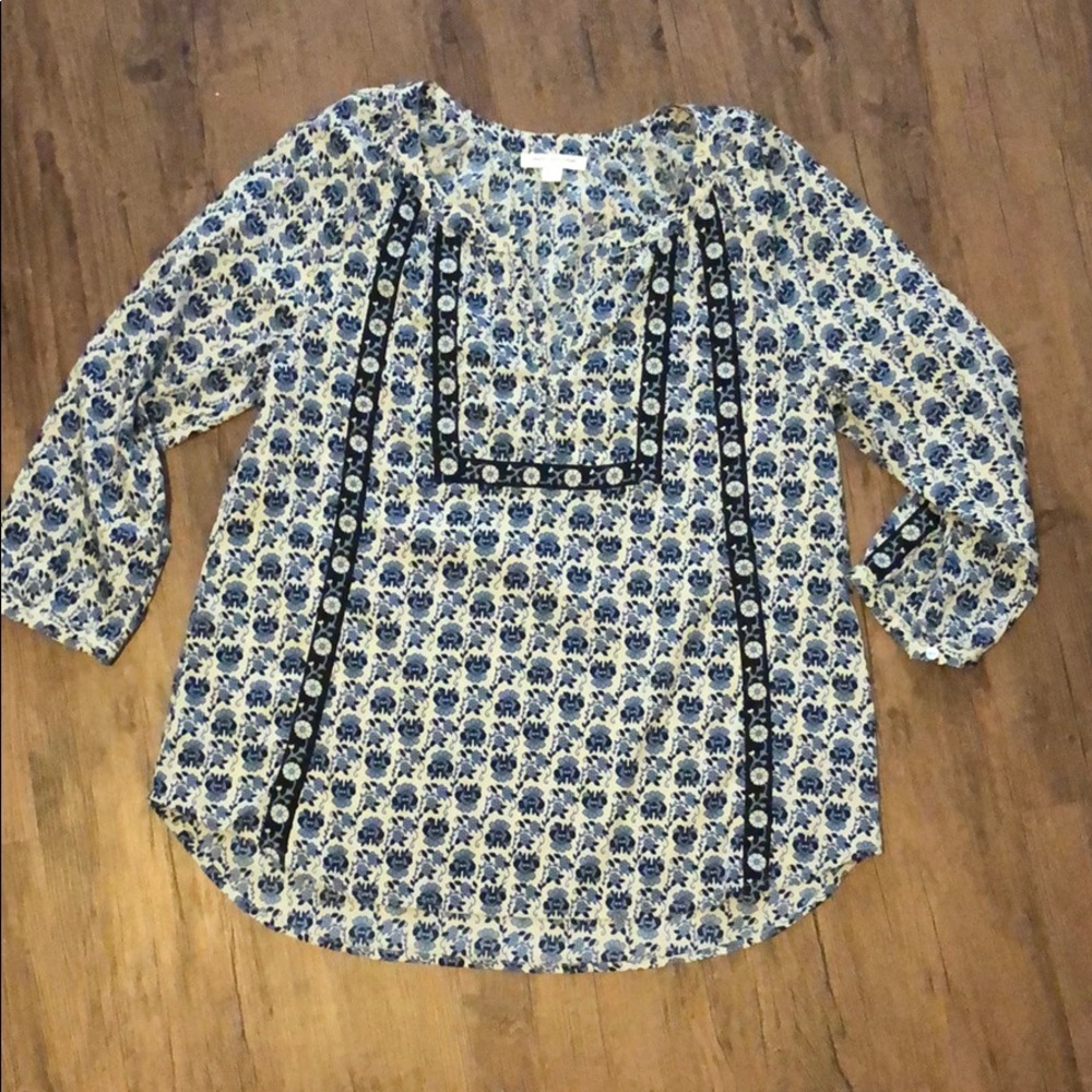 Blue Floral Top